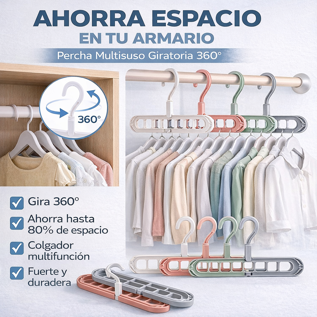 Pack de 5 Perchas Múltiples