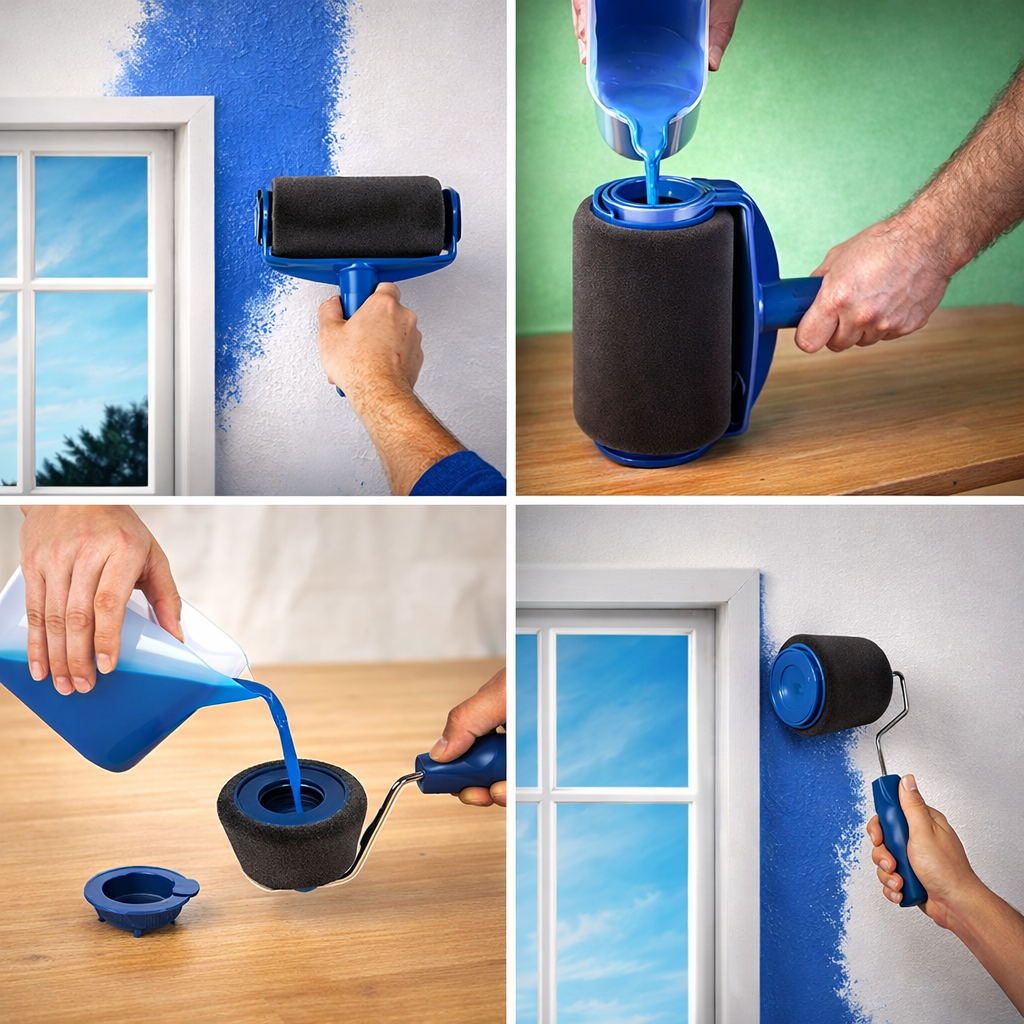 Rodillo de pintura antigoteo + Accesorios gratis